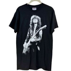 VINTAGE 2005 Jimmy Page Led Zepplin Rock Band Zofo Black Tee Shirt Size S